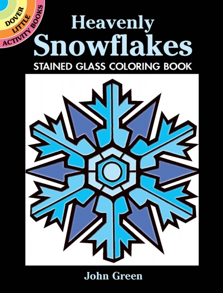 Heavenly Snowflakes Stained Glass Coloring Book
